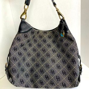 Vintage Dooney & Bourke Black & Grey Shoulder Bag